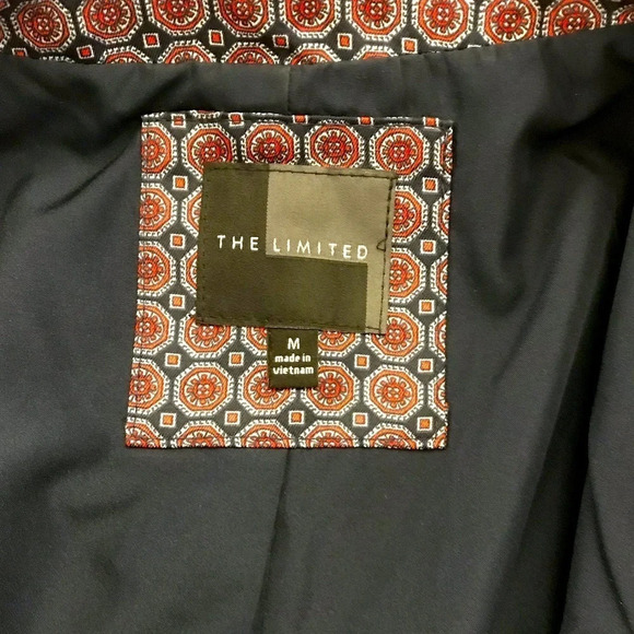 The Limited Vintage Medallion Print Blazer Jacket Satin Feel with Pockets Medium - Picture 9 of 16